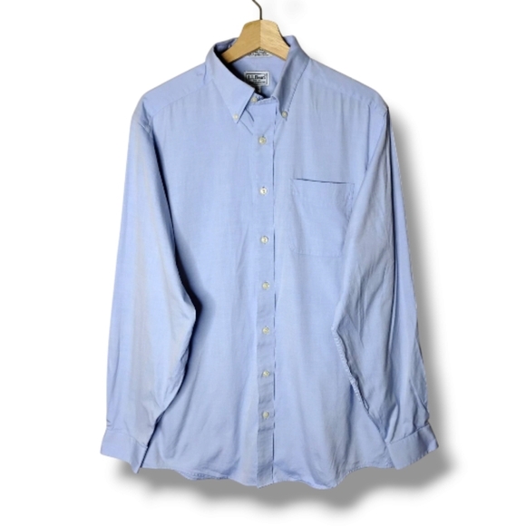 LL Bean Mens Dress Shirt Size 15.5/36 Cotton Single Needle Tailoring Classic - Picture 1 of 7